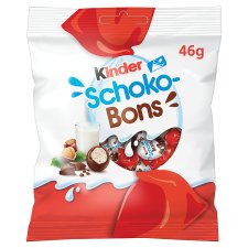 Kinder Schoko-Bons Milk Chocolate Praline with Milk Cream Filling and Hazelnut Pieces 46 g