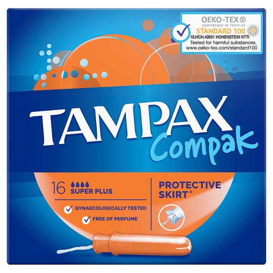 Tampax Compak Super Plus Applikátoros Tampon, 16 db