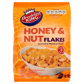 Breakfast King földimogyorós-mézes kukoricapehely hozzáadott vitaminokkal és vassal 250 g