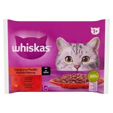 Whiskas 1+ Klasszikus Ételek teljes értékű nedves eledel felnőtt macskáknak 4 x 85 g (340 g)