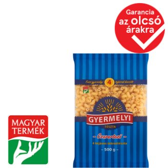 Gyermelyi csavartcső 4 tojásos száraztészta 500 g