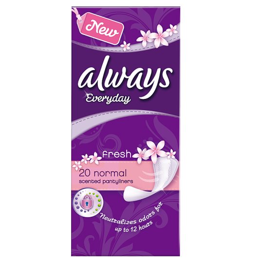 Always Dailes Normal Fresh Panty Liners 20X Tesco Online, Tesco From