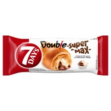 7DAYS Double Super Max croissant kakaós töltelékkel és vanília ízű töltelékkel 110 g