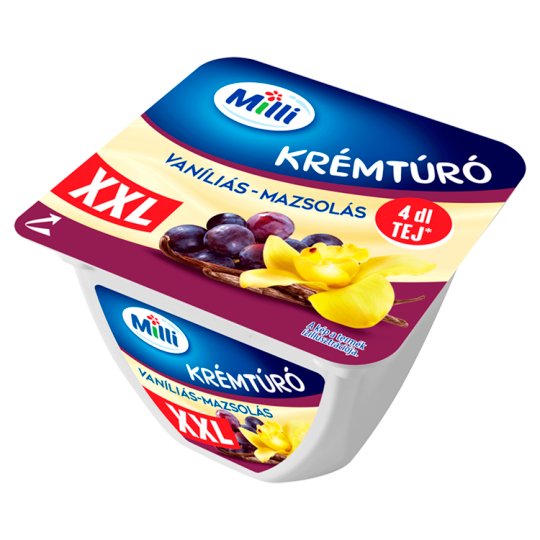 Milli XXL Vanilla-Raisin Cottage Cheese Cream 180 g