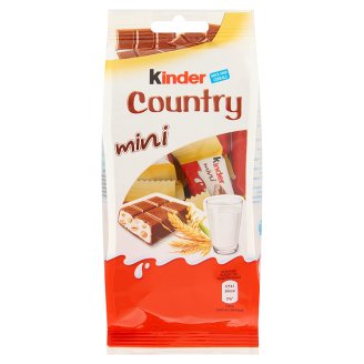 Kinder Country Mini tejcsokoládé szelet tejes krémmel és gabonapelyhekkel töltve 106 g