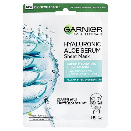 Garnier Skin Naturals Revitalizing Tissue Mask Hyaluronic Aloe, 28 g