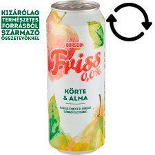 Borsodi Friss 0,0% körte-alma ízű ital és alkoholmentes világos sör keveréke 0,5 l