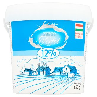 Tesco Value homogénezett élőflórás tejföl 12% 850 g