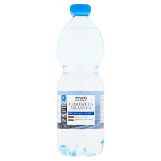 Tesco Zafír szén-dioxiddal dúsított természetes ásványvíz 0,5 l