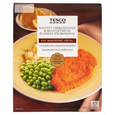 Tesco Breaded Chicken Breast Fillet with Mashed Potatoes and Steamed Green Peas 400 g