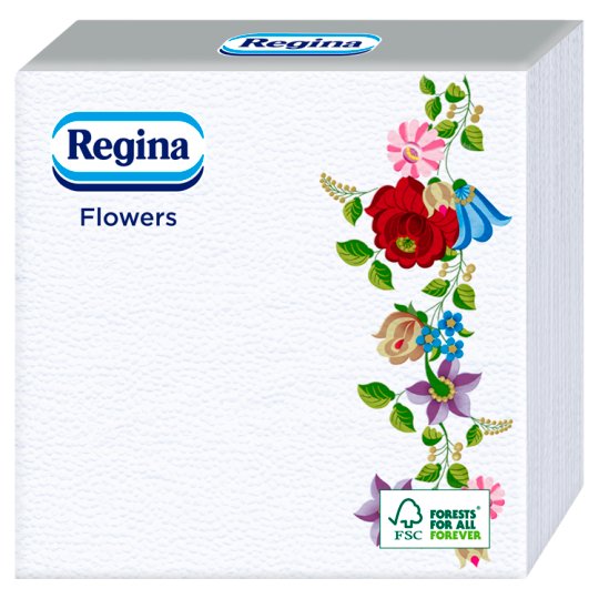 Regina Flowers szalvéta 1 rétegű 33 x 33 cm 60 db