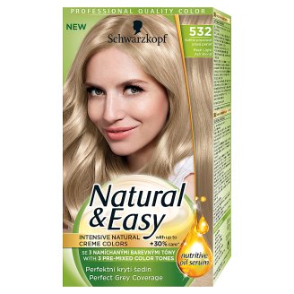 Schwarzkopf Natural & Easy 532 Világos Hamvas Gyöngyházszőke tartós krémhajfesték
