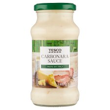 Tesco Carbonara tejszínes szósz cheddar sajttal és főtt sonkával 340 g