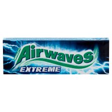 Airwaves Extreme Strong Menthol and Eucalyptus-Flavoured Sugar-Free Chewing Gum with Sweeteners 14 g