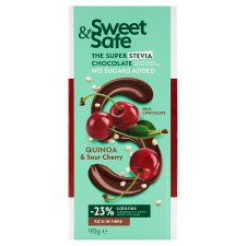 Sweet & Safe No-Sugar-Added Milk Chocolate with Quinoa, Pears and Sweeteners 90 g