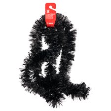 Jumi Black Tinsel Garland 70 mm x 2 m