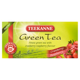 Teekanne Green Tea tőzegáfonya- és málnaízesítésű zöld tea 20 filter 35 g