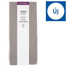 Tesco Home Easy Care Jersey Grey Sheet 100 x 200 cm