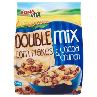 Bona Vita Double Mix ropogós kakaós müzli keverék kukoricapehellyel 500 g