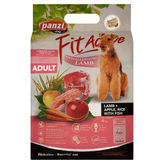 Panzi Fit Active Hypoallergenic szárazeledel felnőtt kutyák számára báránnyal, almával, rizzsel 4 kg