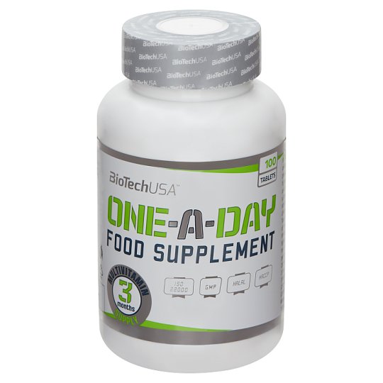 BioTechUSA One-A-Day vitaminokat és ásványi anyagokat tartlamazó étrend-kiegészítő 100 db 170 g