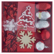 Xmas Ribbon Set 20 x 20 x 4 cm 12 pcs