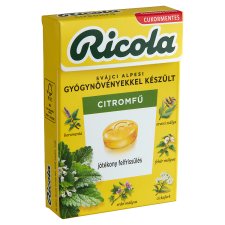 Ricola Citromfű cukormentes svájci gyógynövény cukorkák 40 g