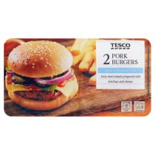 Tesco Pork Burgers 2 x 159 g