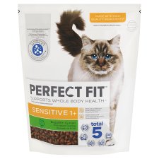 Perfect Fit Sensitive 1+ Complete Dry Food for Adult Cats Rich in Turkey 750 g