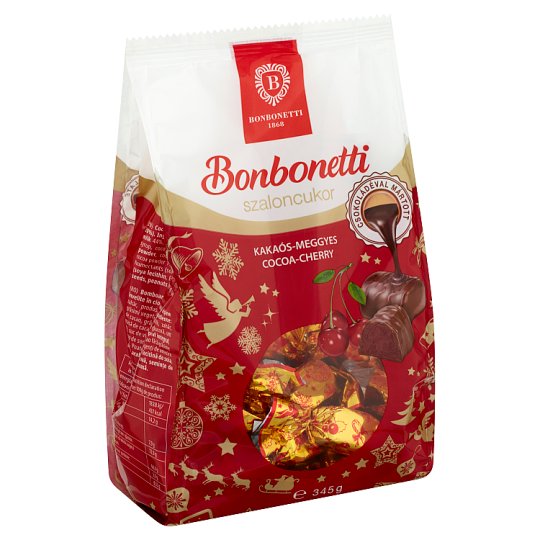 Bonbonetti tejcsokoládéval mártott kakaós-meggyes szaloncukor 345 g