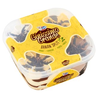 Ledo Ginissimo Grande Banán Split csokoládés & vanília és keksz & banán ízű jégkrém 1650 ml