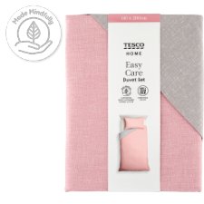 Tesco Home Reversible Pink Duvet Cover Set 140 x 200 cm