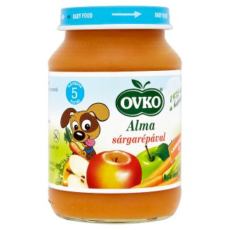 Ovko glutén- és tejszármazékmentes alma sárgarépával bébiétel 5 hónapos kortól 190 g