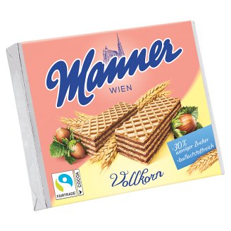 Manner mogyorókrémmel töltött teljes kiőrlésű lisztből készült ropogós ostyaszelet 75 g