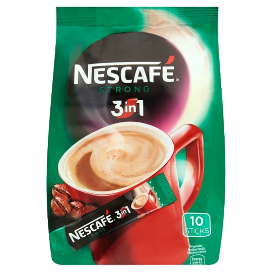 Nescafé 3in1 Strong Instant Coffee 10 pcs 180 g Tesco Groceries