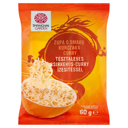 Shanghai Garden instant tésztaleves csirkehús-curry ízesítéssel 60 g