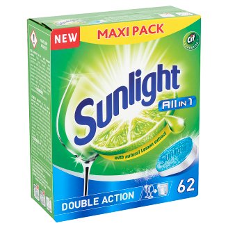 Sunlight All in 1 Double Action gépi mosogató tabletta 62 db 1085 g