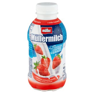 Müller Müllermilch eper ízű zsírszegény ital 376 ml