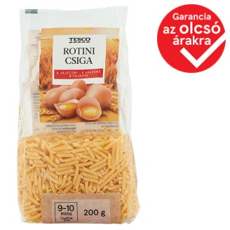Tesco csiga 8 tojásos száraztészta 200 g