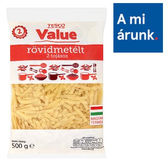 Tesco Value rövidmetélt 2 tojásos száraztészta 500 g