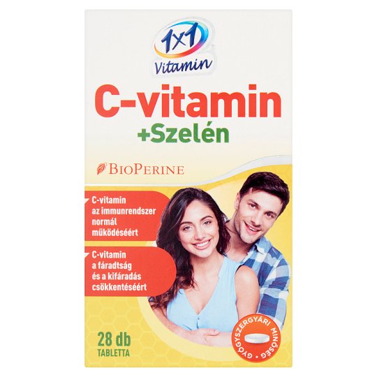 1x1 Vitamin C-vitamin + Szelén étrend-kiegészítő filmtabletta 28 db 14 g