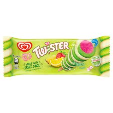 Twister Pineapple Ice Cream with Strawberry-Lemon Flavoured Water Ice Cream 80 ml