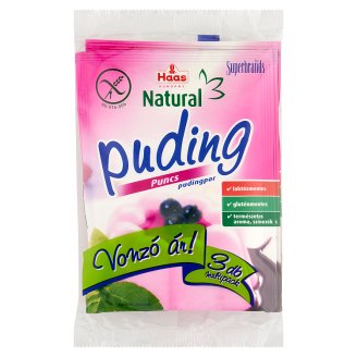 Haas Natural gluténmentes puncs pudingpor 3 x 40 g