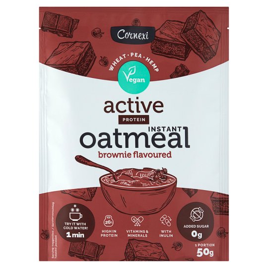 Cornexi Active Vegan Protein Brownie Flavoured Instant Oatmeal 50 g Tesco Online, Tesco From