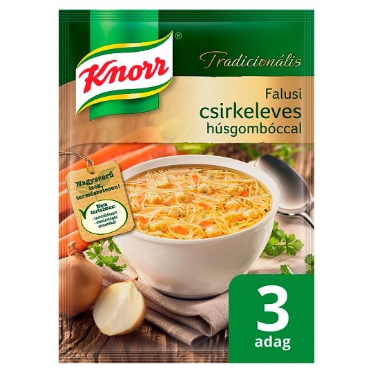 Knorr Tradicionális falusi csirkeleves húsgombóccal 66 g