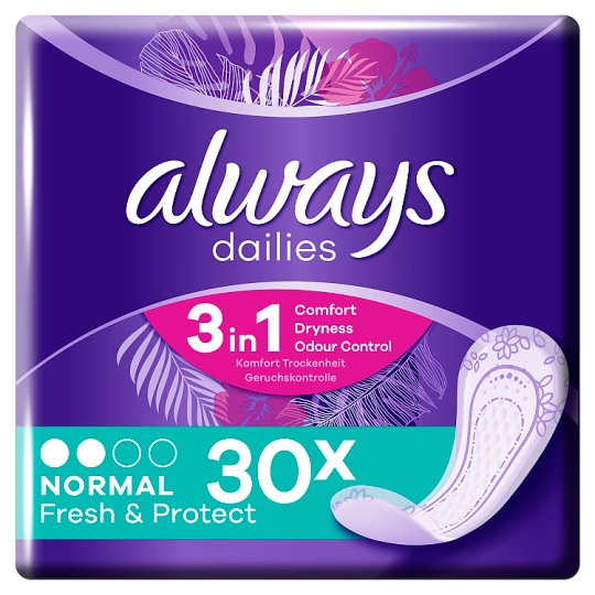 Always Dailies Fresh & Protect Normal Tisztasági Betét 30 Db