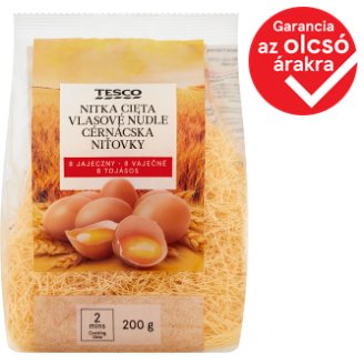 Tesco cérnácska 8 tojásos száraztészta 200 g
