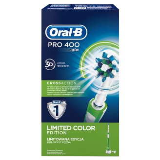 Oral-B PRO 400 Crossaction Tölthető Elektromos Fogkefe Braun Vezérléssel