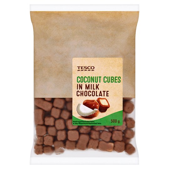 Tesco kókuszkocka tejcsokoládés bevonattal 500 g