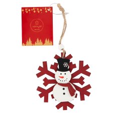 Wooden Hanging Snowflake Decoration 20 x 9,3 x 1 cm